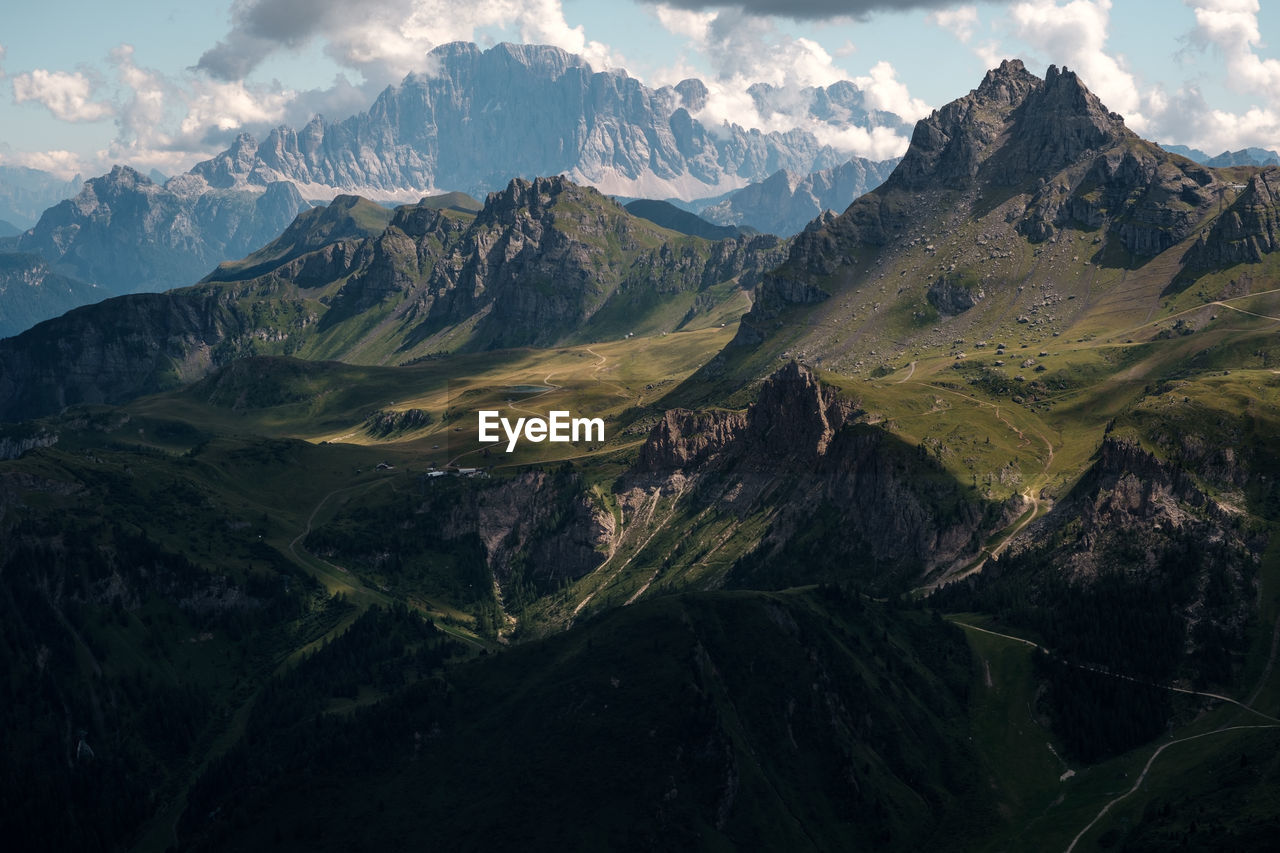 Val cordevole view from sass pordoi - alto adige sudtirol - italy