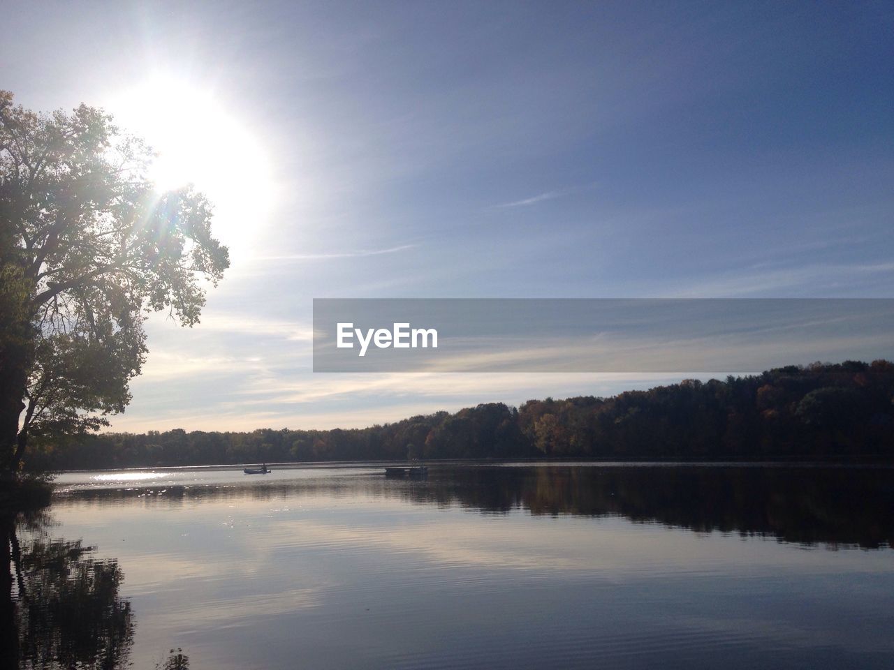 SCENIC VIEW OF LAKE BY TREES AGAINST SKY