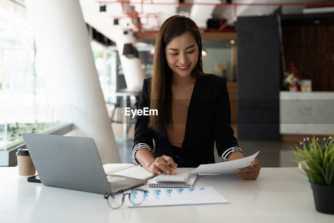 Businesswoman working in office