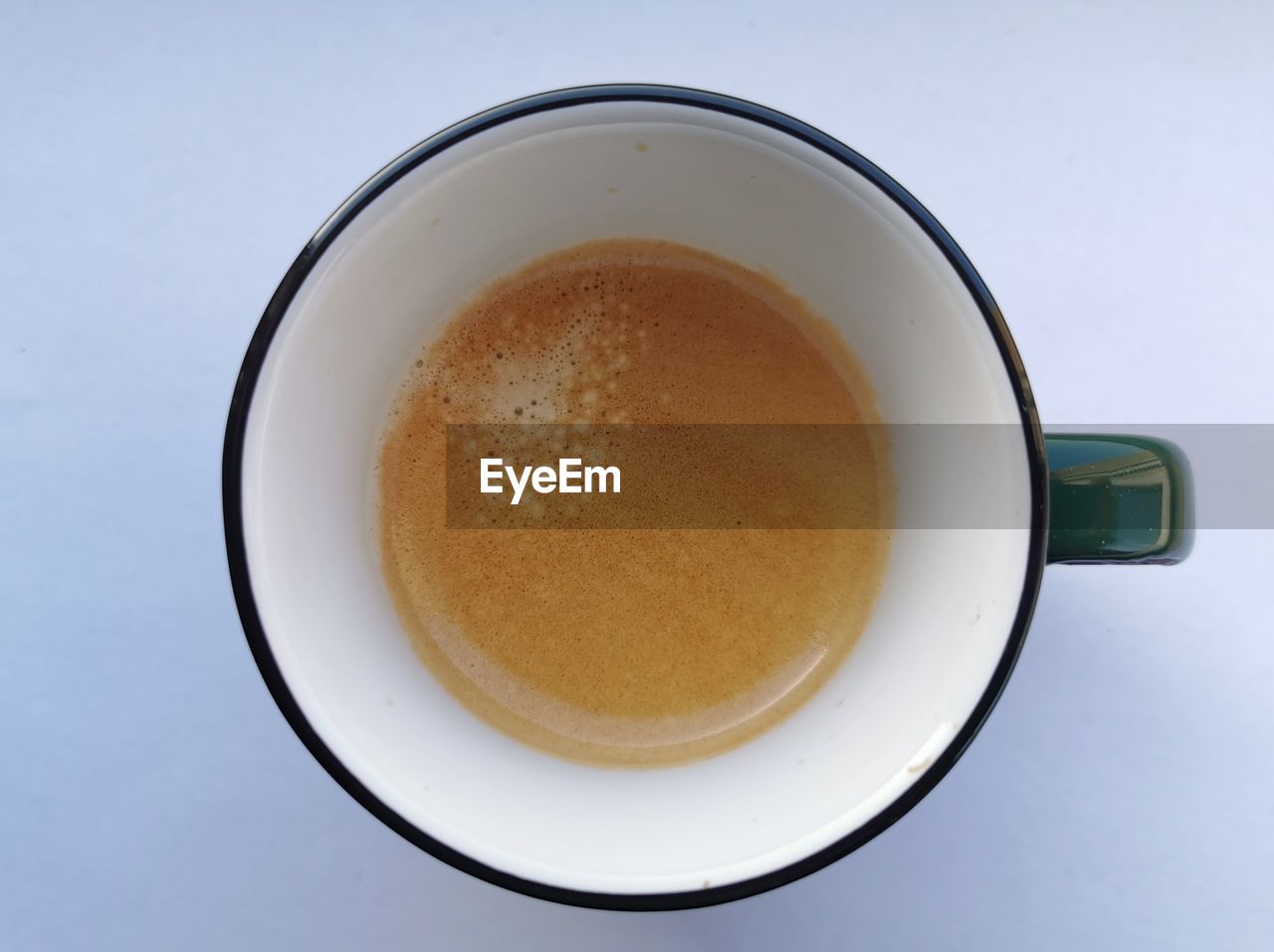 High angle view of coffee on table