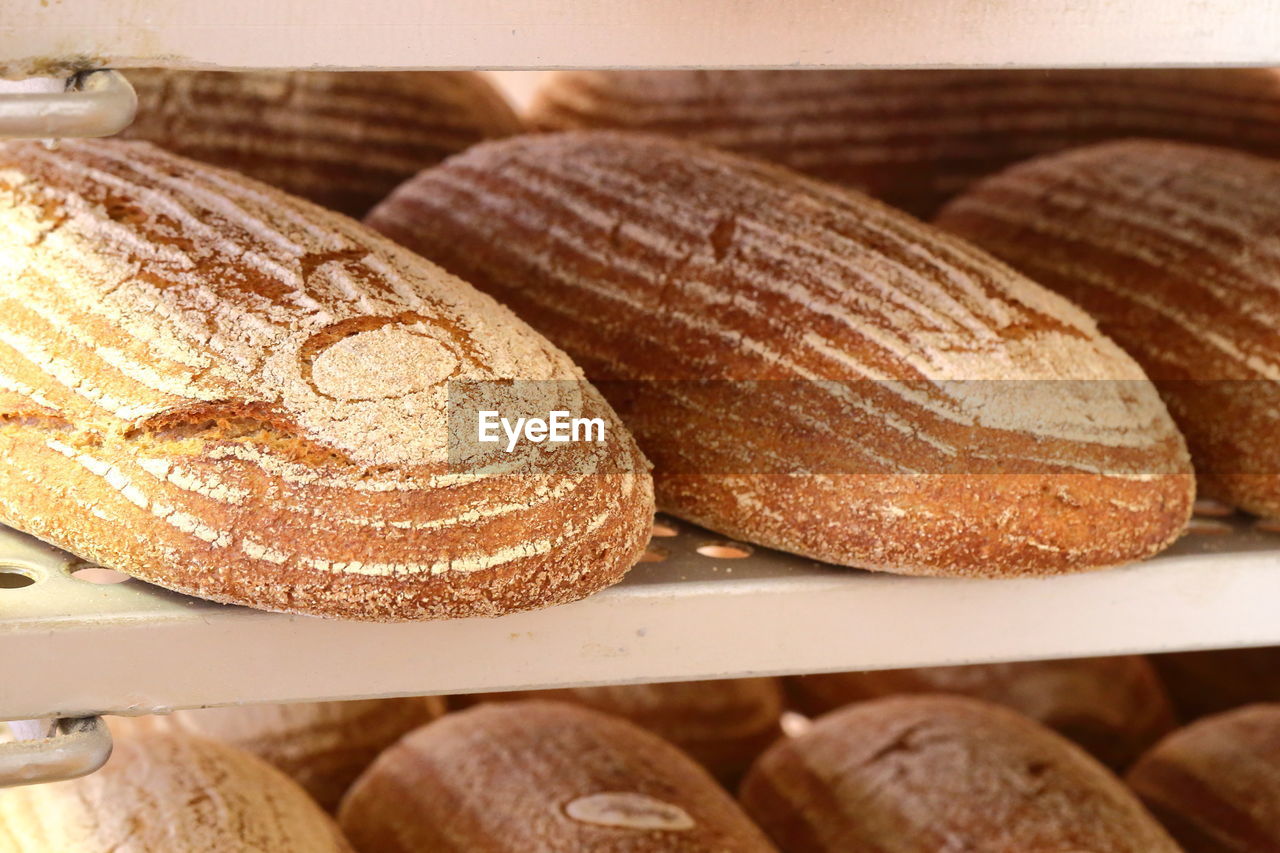 Close-up of breads at bakery