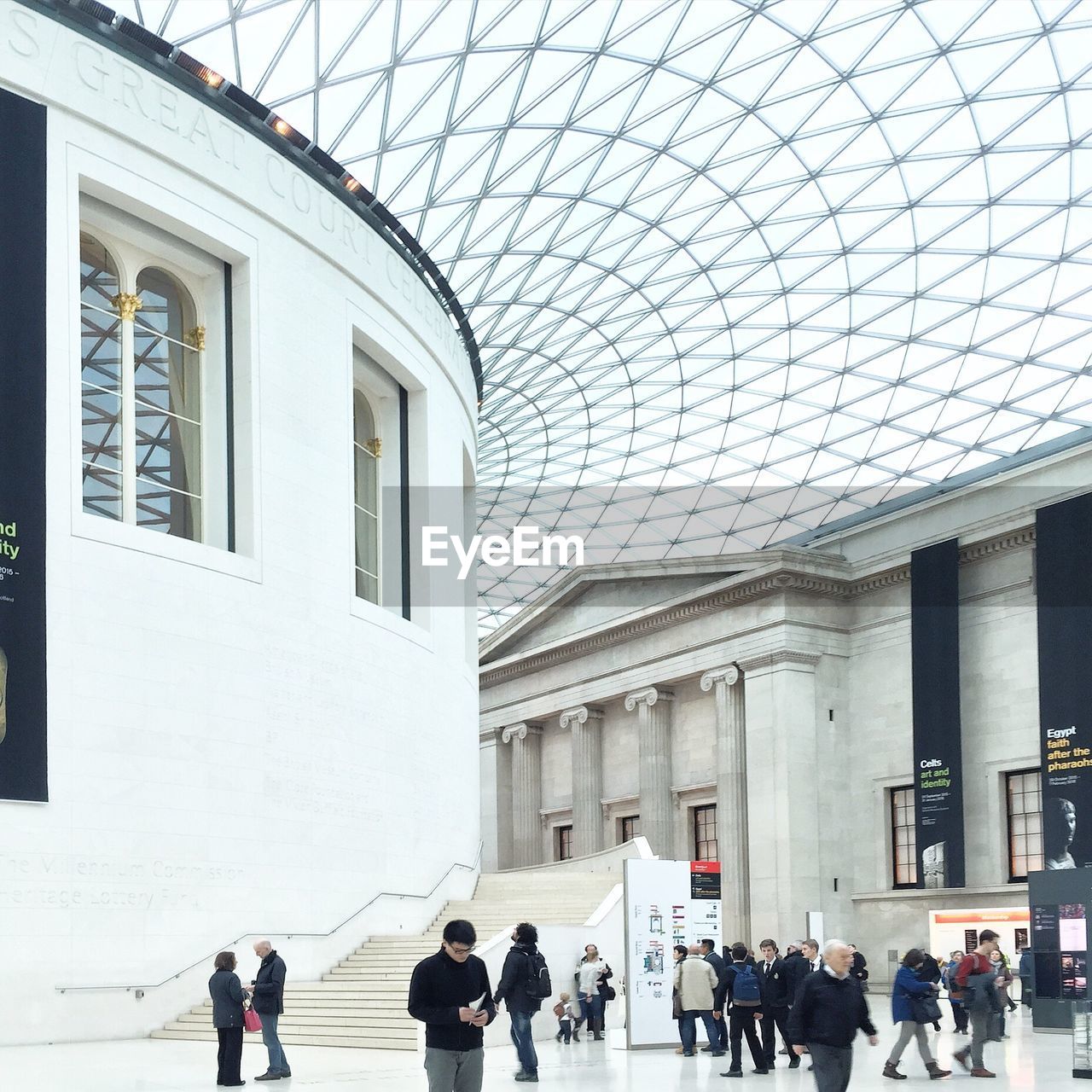 People visiting british museum