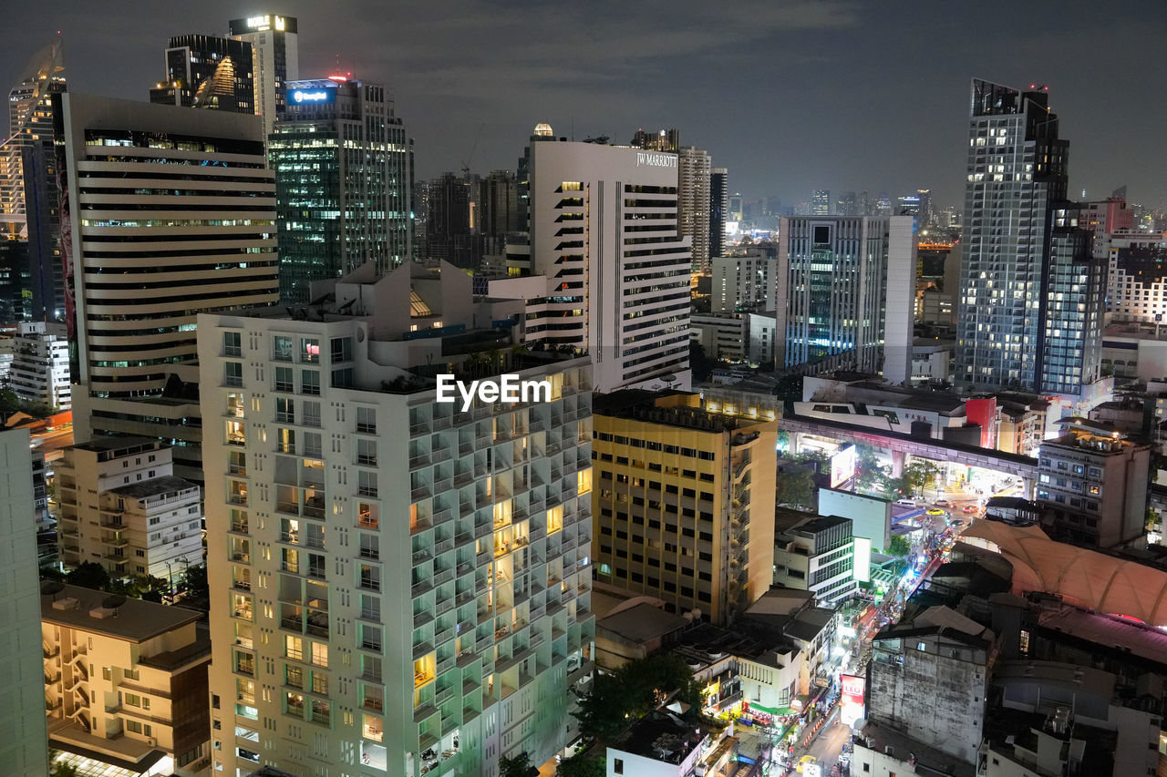 The city and buildings of bangkok thailand asia