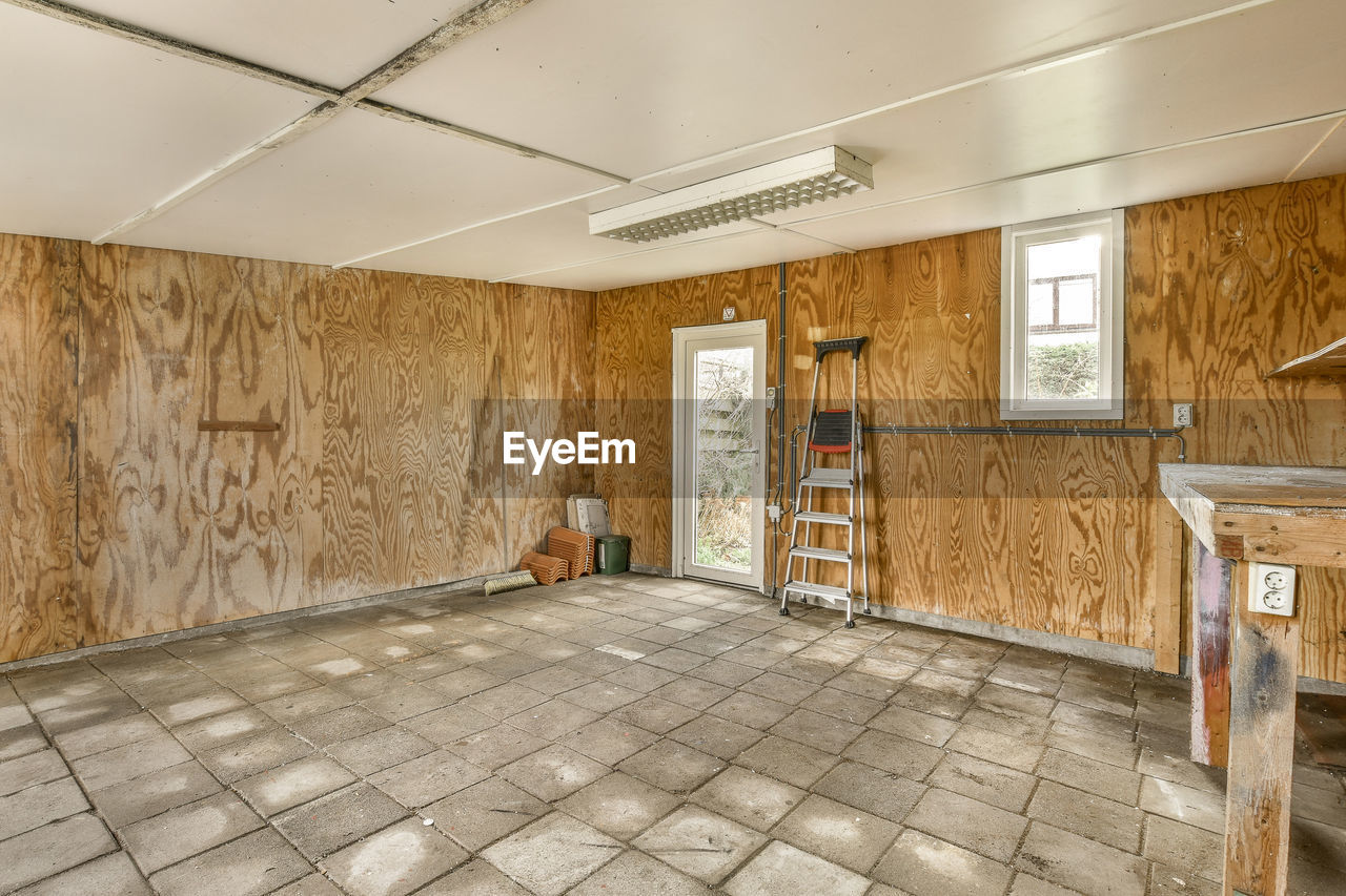 interior of abandoned room