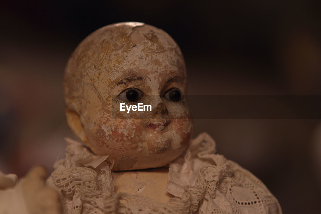 Close-up of old doll