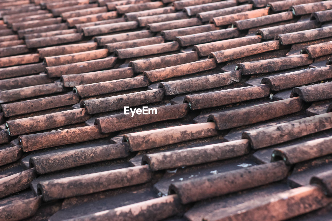 Full frame shot of roof tiles