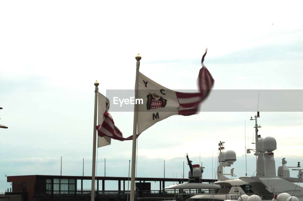 LOW ANGLE VIEW OF FLAG AGAINST SKY