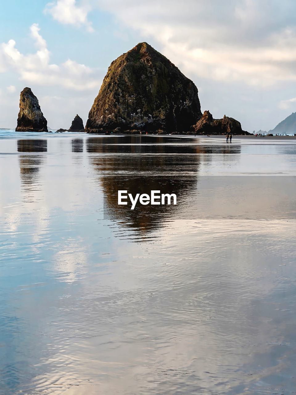 Reflecting on haystack rock