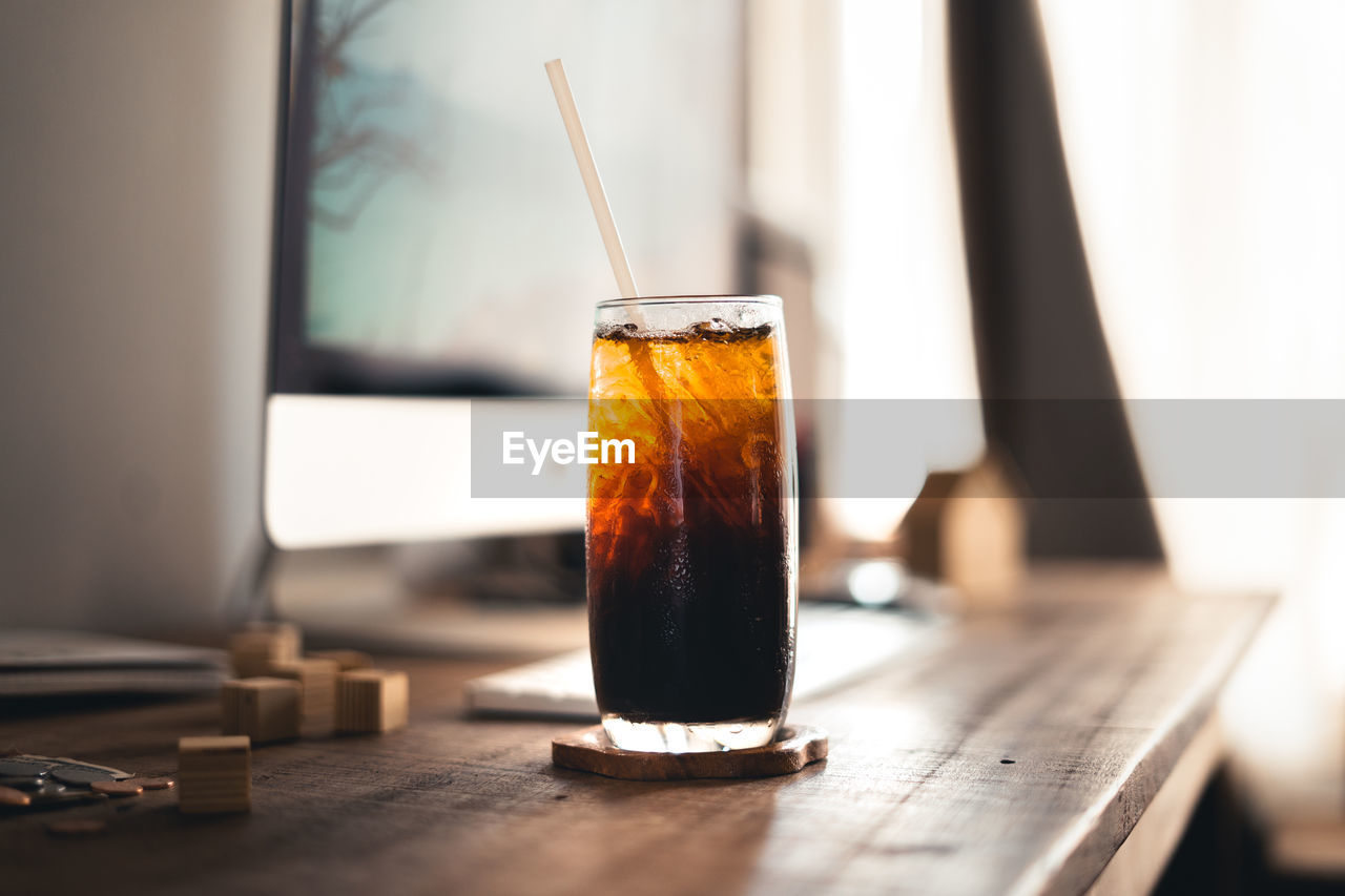 Close-up of drink on table