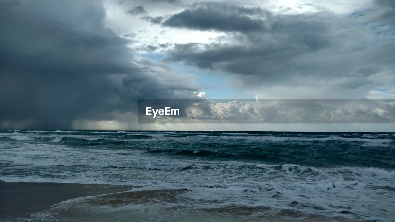 VIEW OF SEA AGAINST CLOUDY SKY