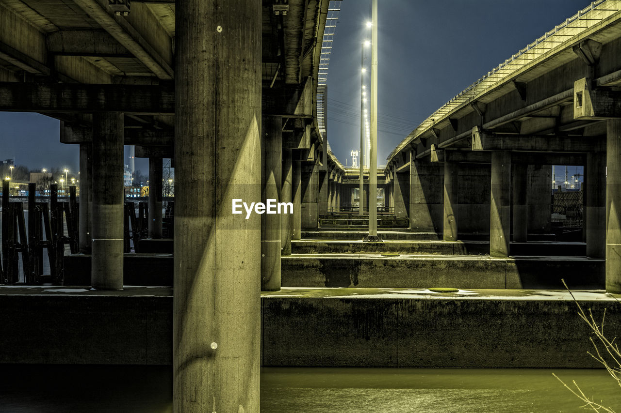 Low angle view of bridge against the sky