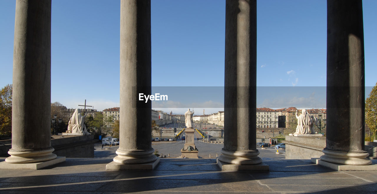 View of monument against blue sky