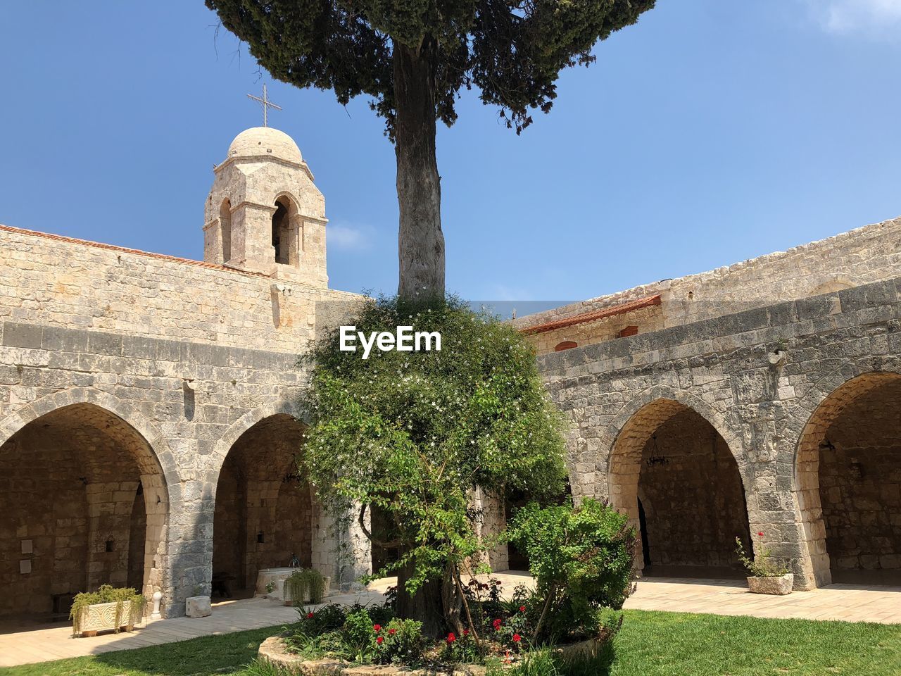 View of historical building against clear sky