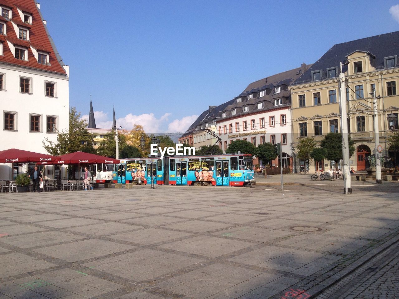 Cable car at town square