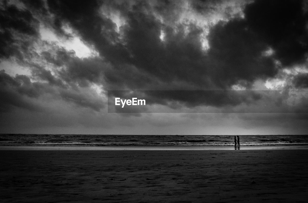 View of sea against cloudy sky