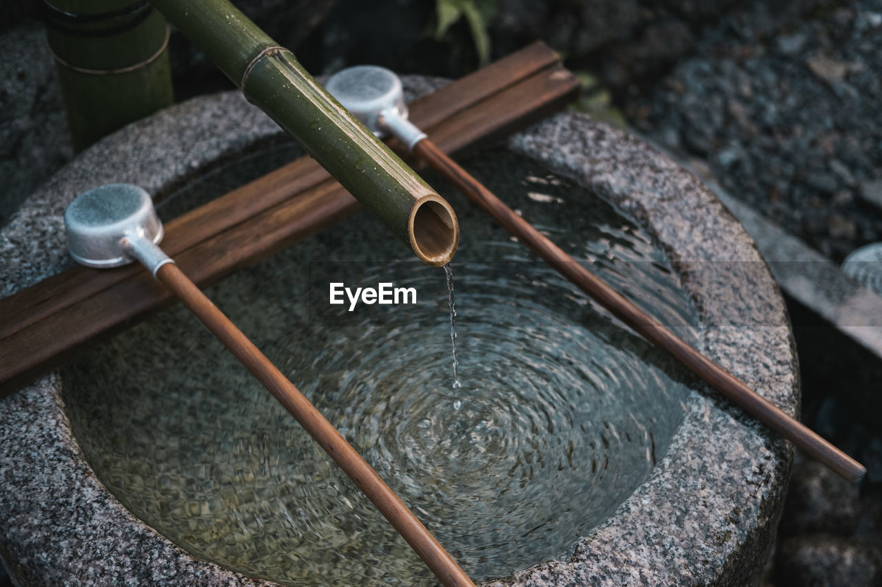 Close-up of water fountain