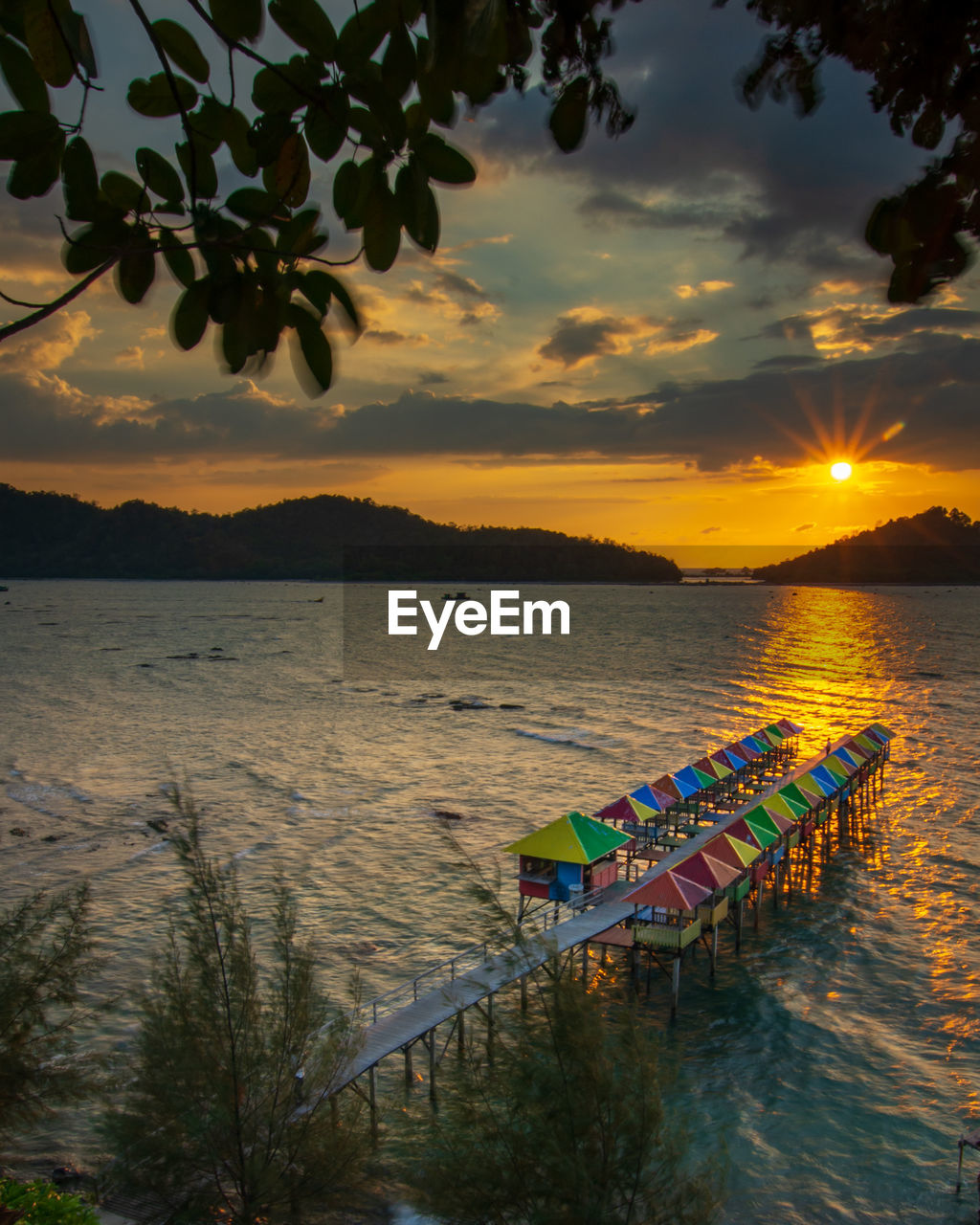 SCENIC VIEW OF SEA DURING SUNSET