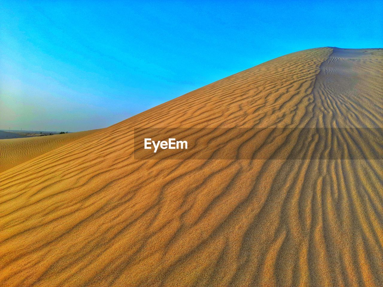 Sand dunes waves in desert of algeria