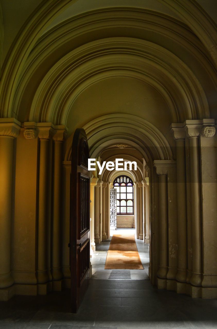 CORRIDOR OF BUILDING WITH COLONNADE