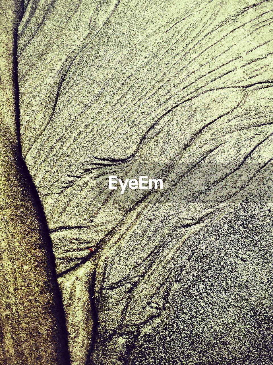 Natures pattern in the sand. tidal patterns left on sandy beach at low tide.