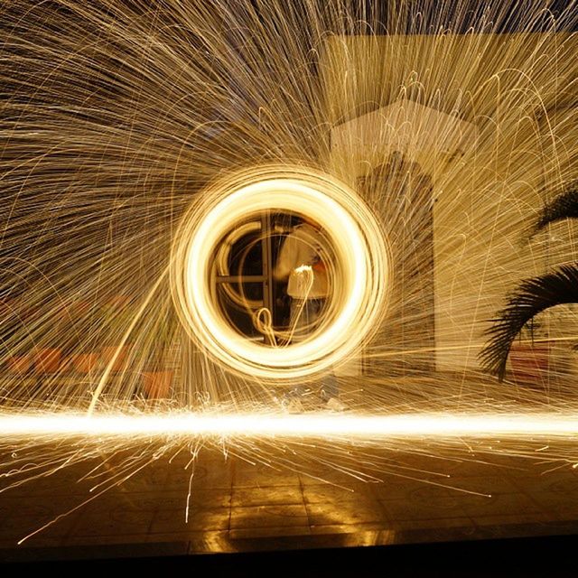 LIGHT TRAILS IN TUNNEL