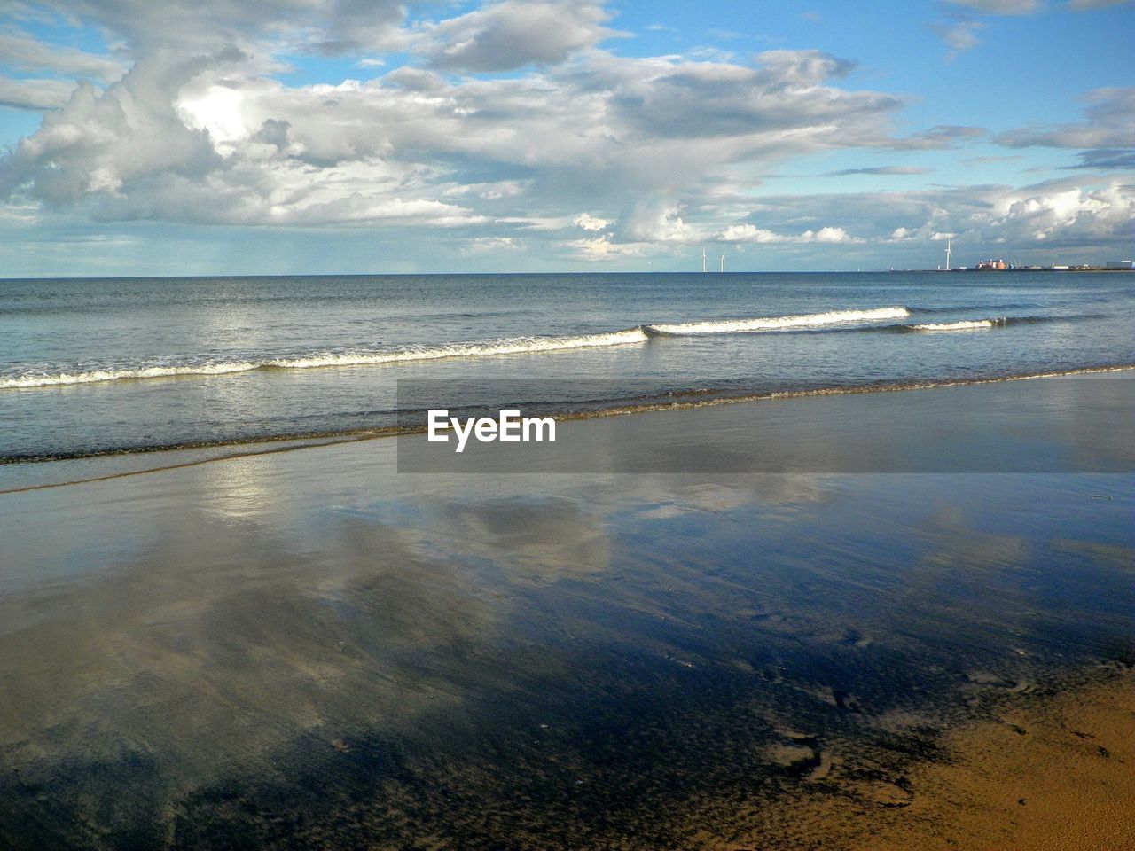 Scenic view of beach and sea