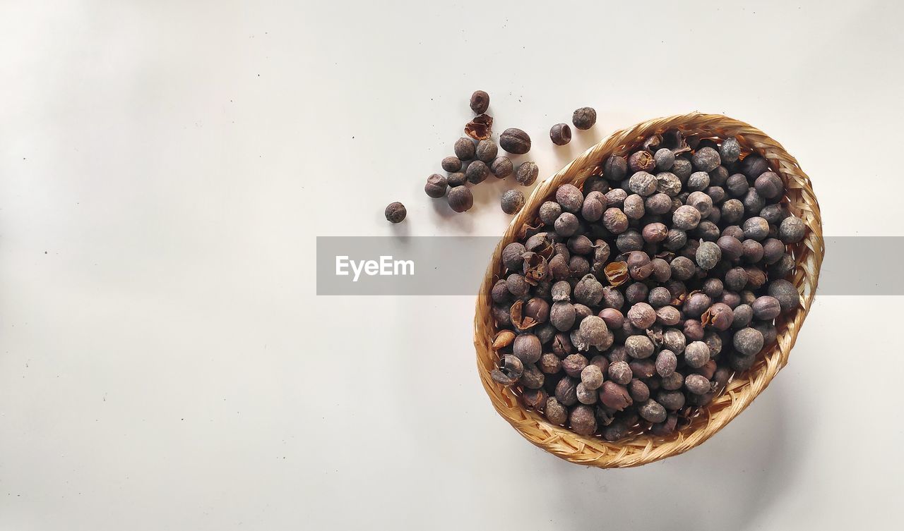 HIGH ANGLE VIEW OF FRUITS IN BOWL