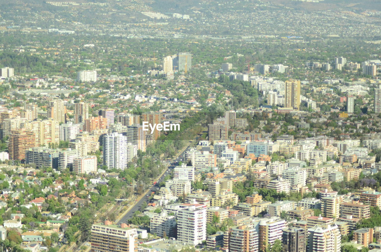 HIGH ANGLE VIEW OF MODERN CITY BUILDINGS