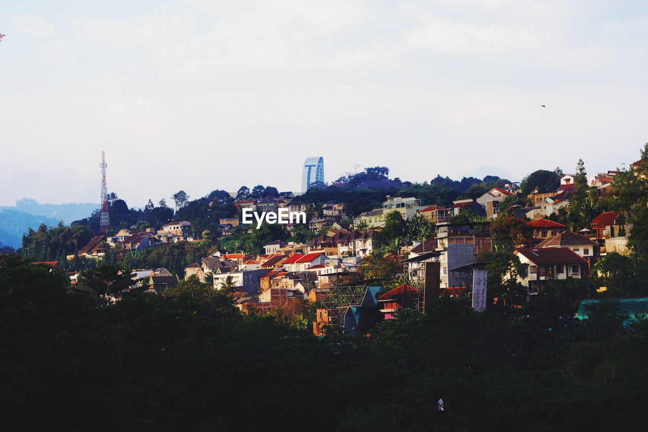 View of town against sky