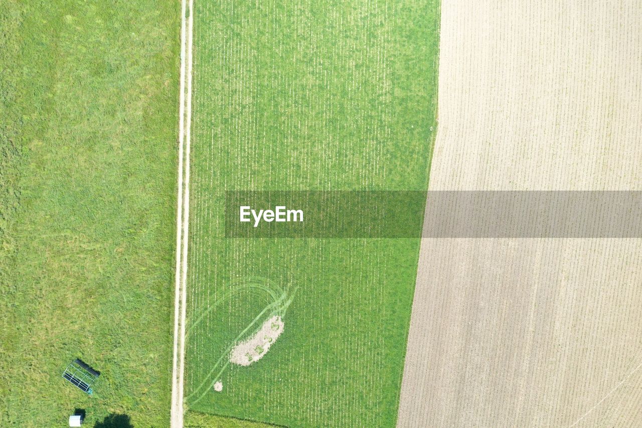 Aerial view of field