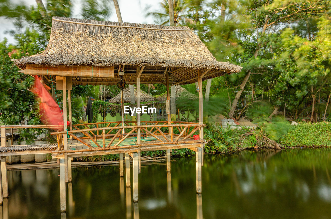 Stilt on the water at hoi an, vietnam