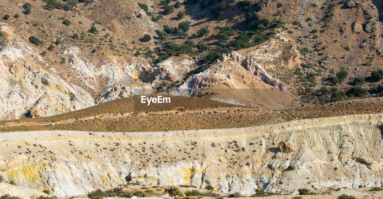 Volcanic crater stefanos in the lakki valley of the island nisyros greece