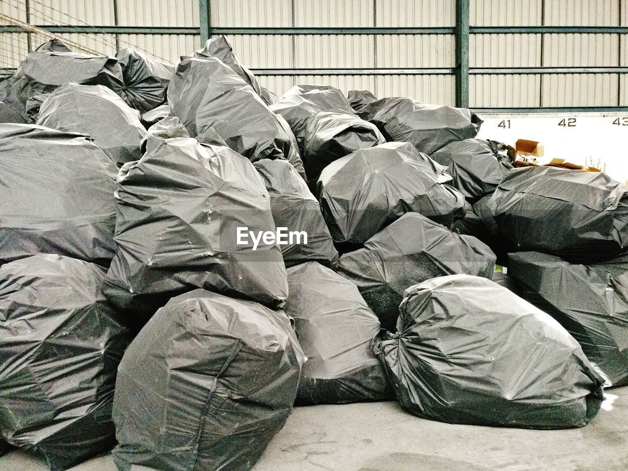 Heap of garbage bags