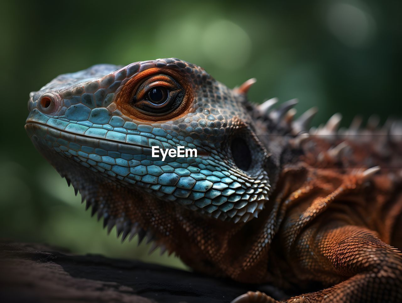 close-up of iguana outdoors