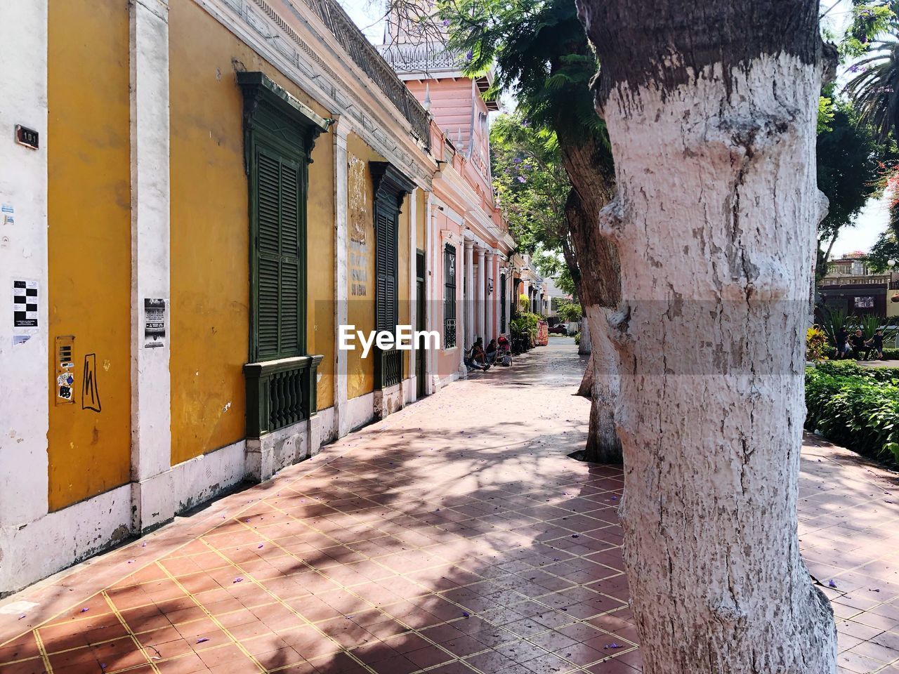 VIEW OF ALLEY AMIDST BUILDINGS