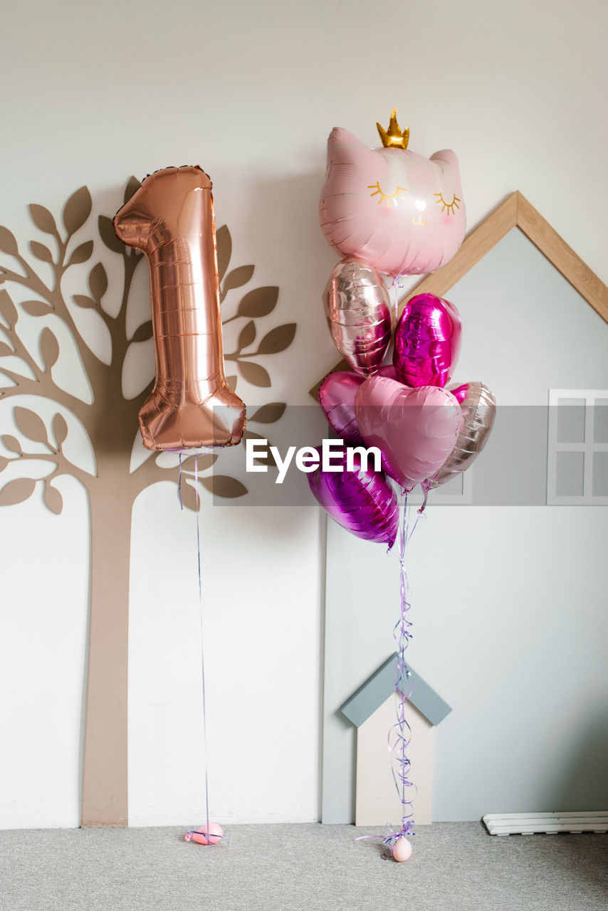 pink, indoors, no people, celebration, still life, studio shot, decoration, animal representation, representation