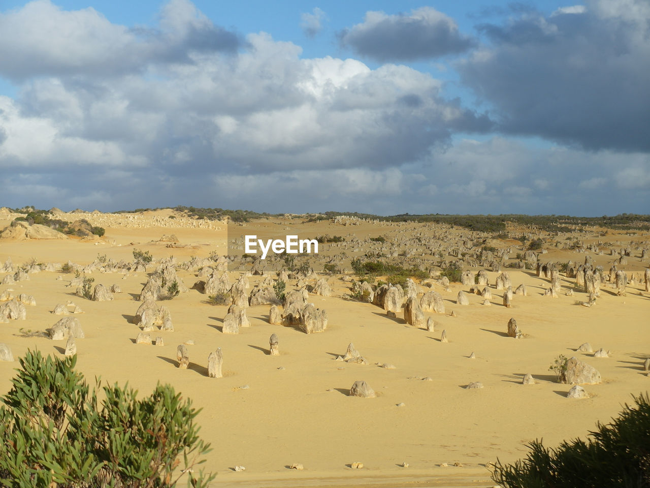 SCENIC VIEW OF DESERT AGAINST CLOUDY SKY