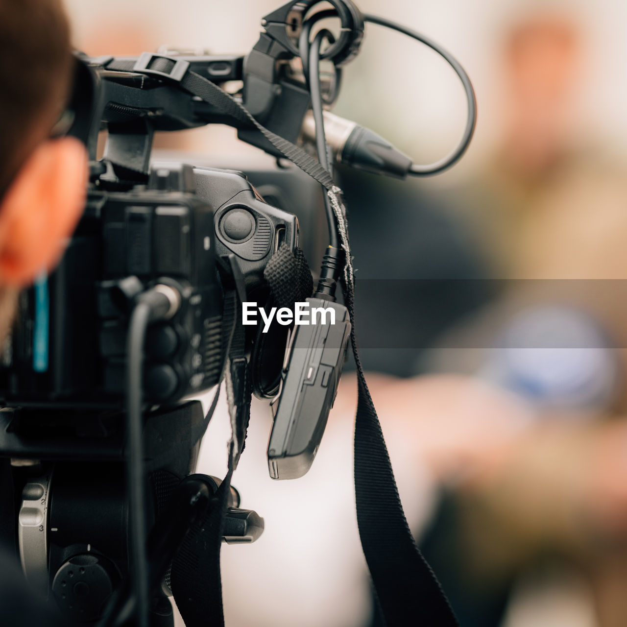 Tv camera at a local media conference