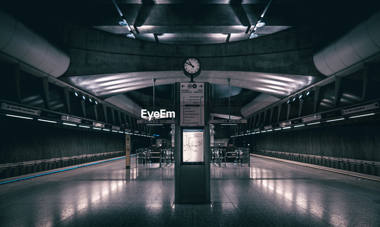 INTERIOR OF SUBWAY STATION