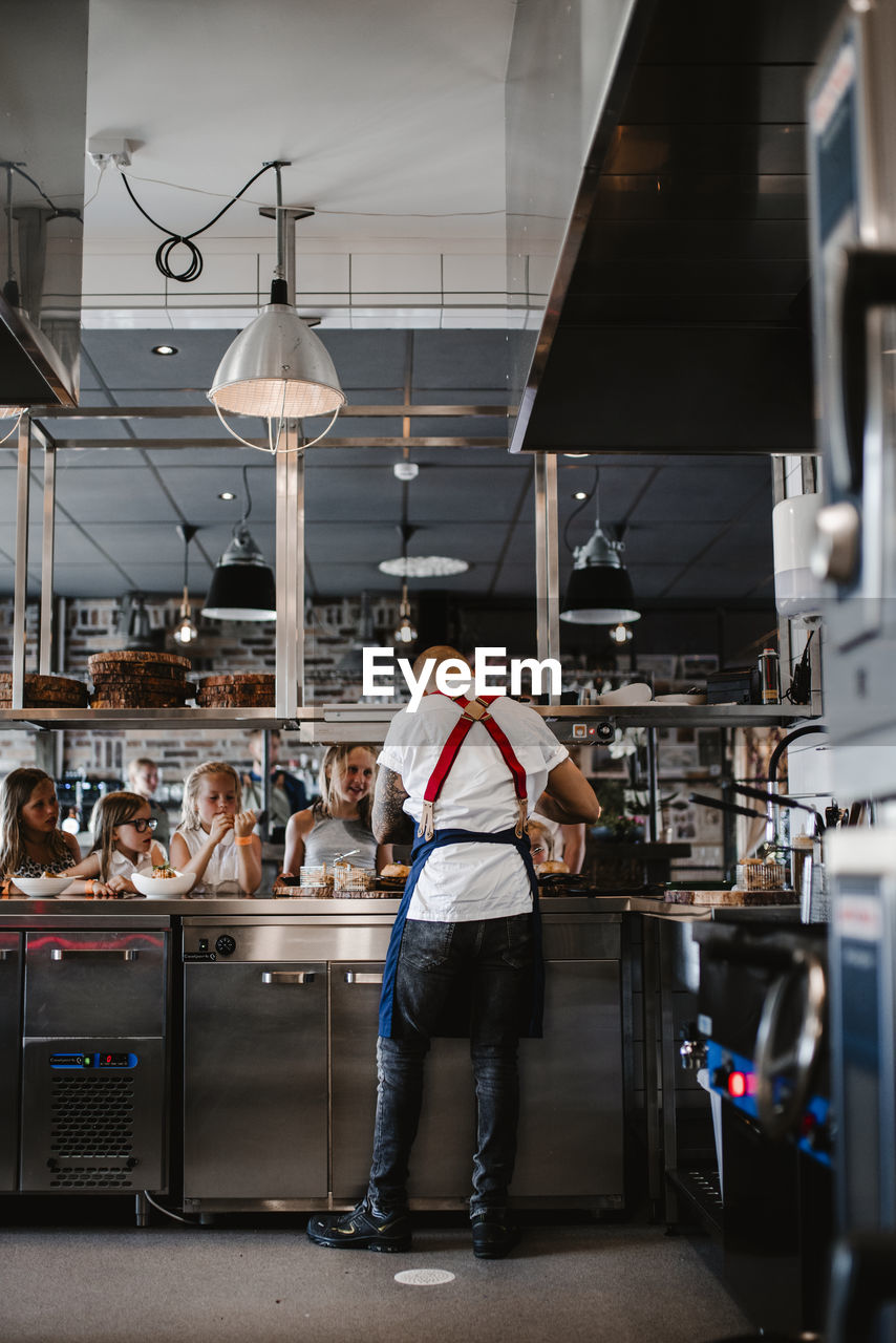 Chef working in restaurant kitchen