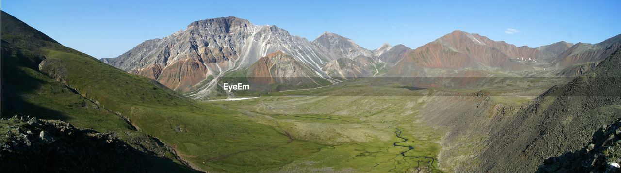 Panoramic shot of mountains against sky