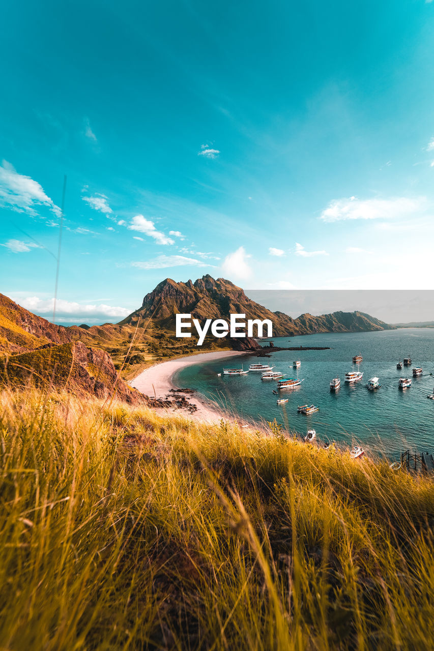 SCENIC VIEW OF BAY AGAINST CLEAR SKY