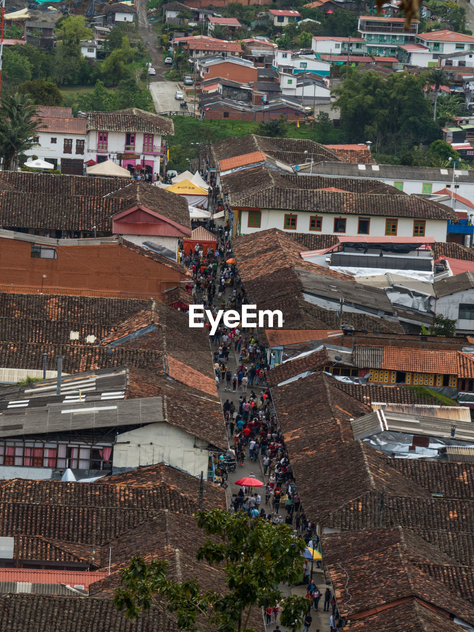 Panoramic view of salento in colombia