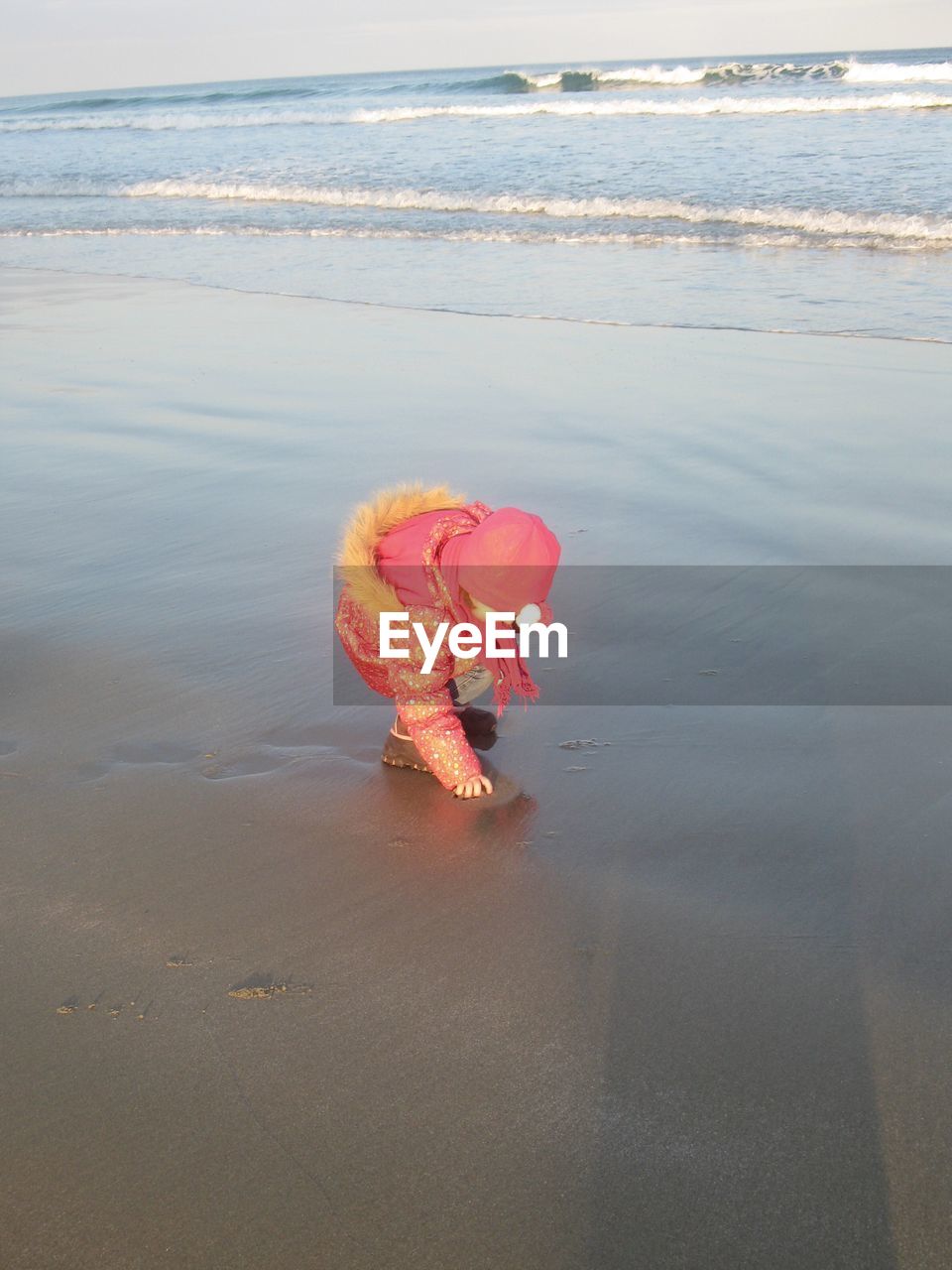 Child playing at beach