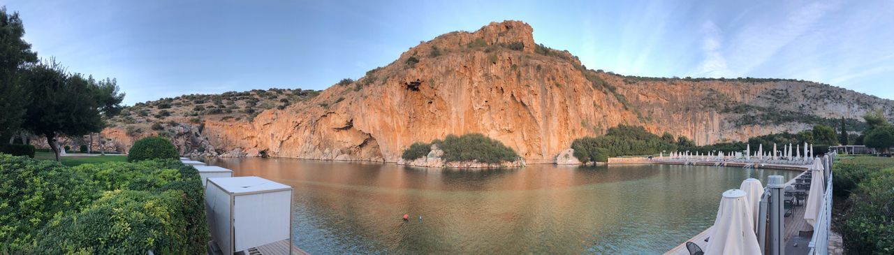 PANORAMIC VIEW OF BLUE LAKE