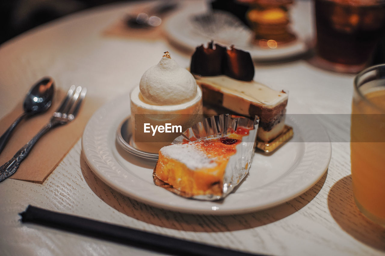 CLOSE-UP OF BREAKFAST SERVED ON TABLE