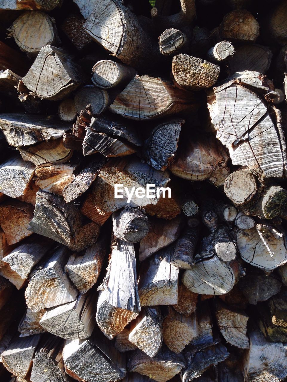 Full frame shot of logs