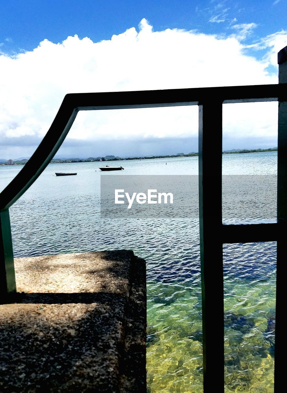 VIEW OF SEA AGAINST CLOUDY SKY