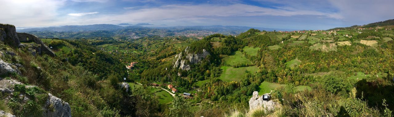 Panoramic view of landscape against sky