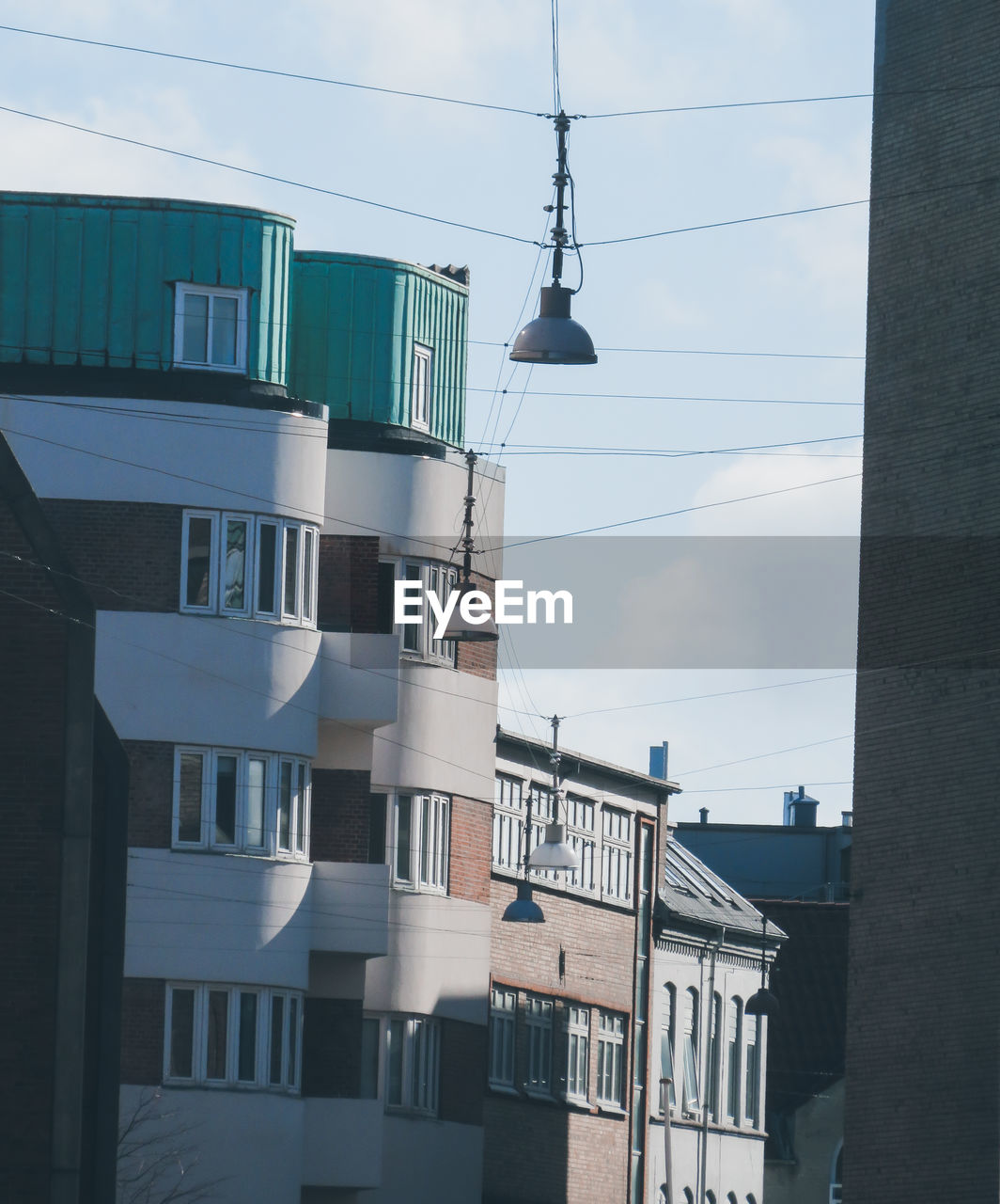 Low angle view of buildings against sky